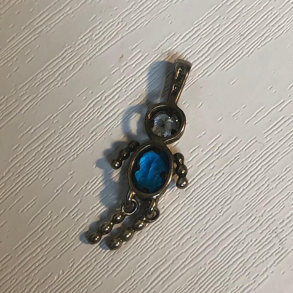 Vintage 90s-y2k Boy Son Keepsake Sterling Silver 925 Birthstone March Pendant - Picture 4 of 10